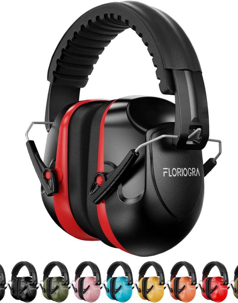 Floriogra Noise Reduction Ear Muffs, NRR 34dB Ear Protection for Adults