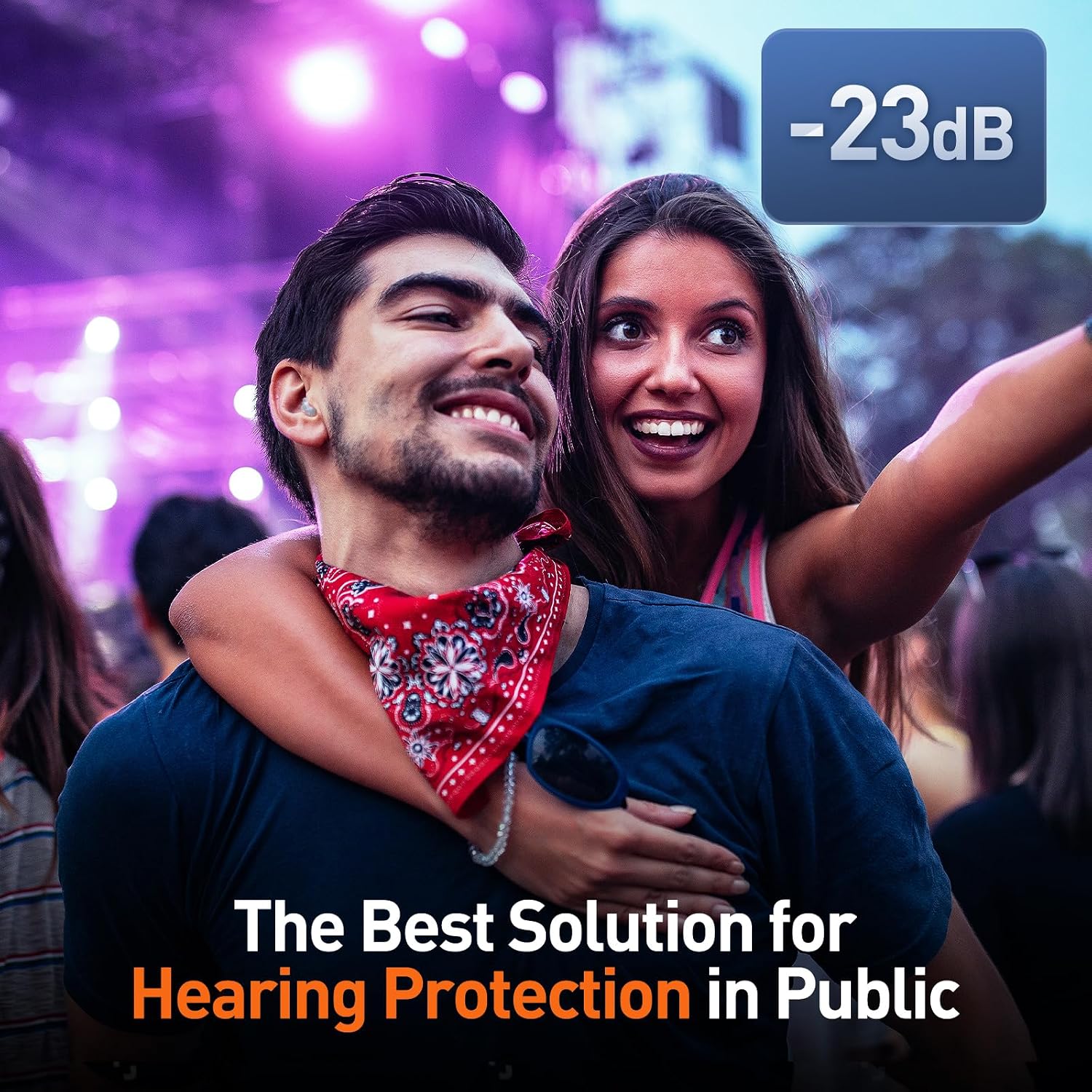 Reure High Fidelity Concert Ear Plugs, Noise Cancelling Silicone Ear Plugs 2 Pairs Great for Concerts Loud Music, Musicians, Motorcycles, Airplanes, Raves, Hearing Protection -23 dB - Image 4
